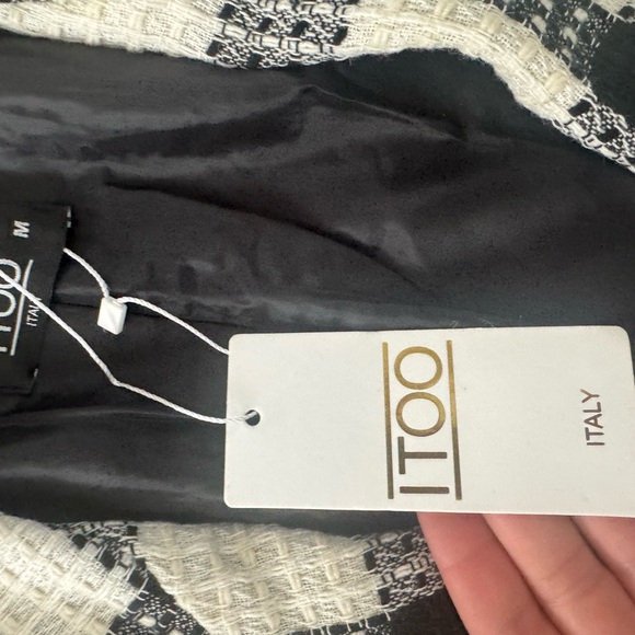 IRO Black and Cream Plaid Blazer black and gold - Picture 4 of 5